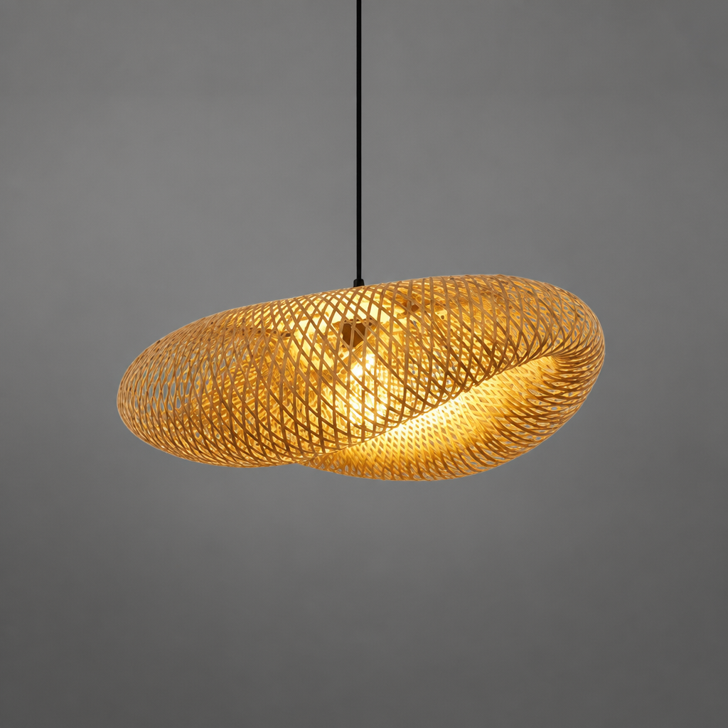 Vintage Bamboo Handwoven Pendant Light-2 - Image 10