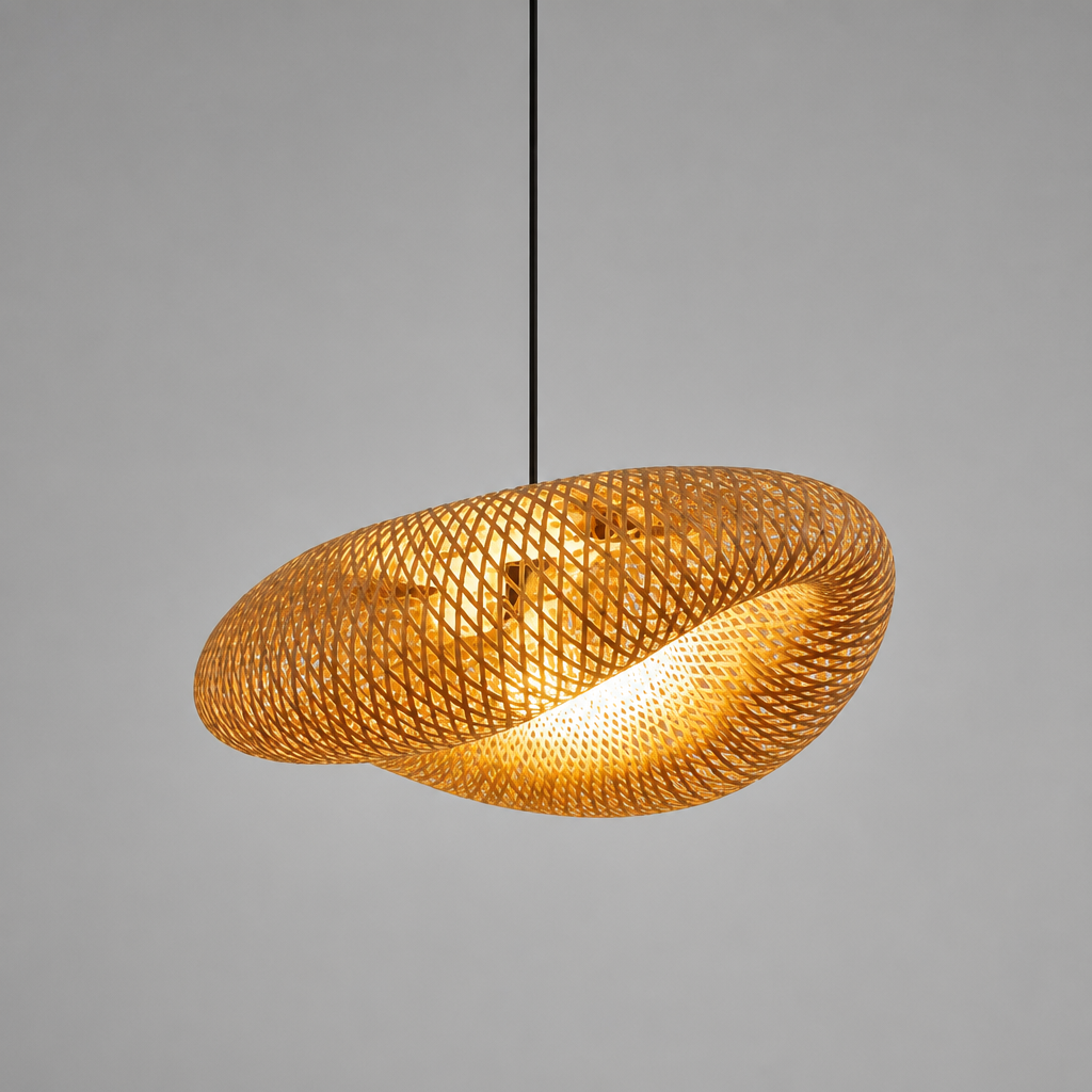 Vintage Bamboo Handwoven Pendant Light-2 - Image 11
