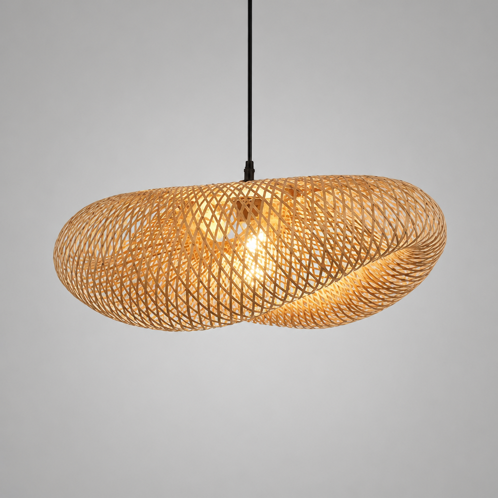 Vintage Bamboo Handwoven Pendant Light-2 - Image 13