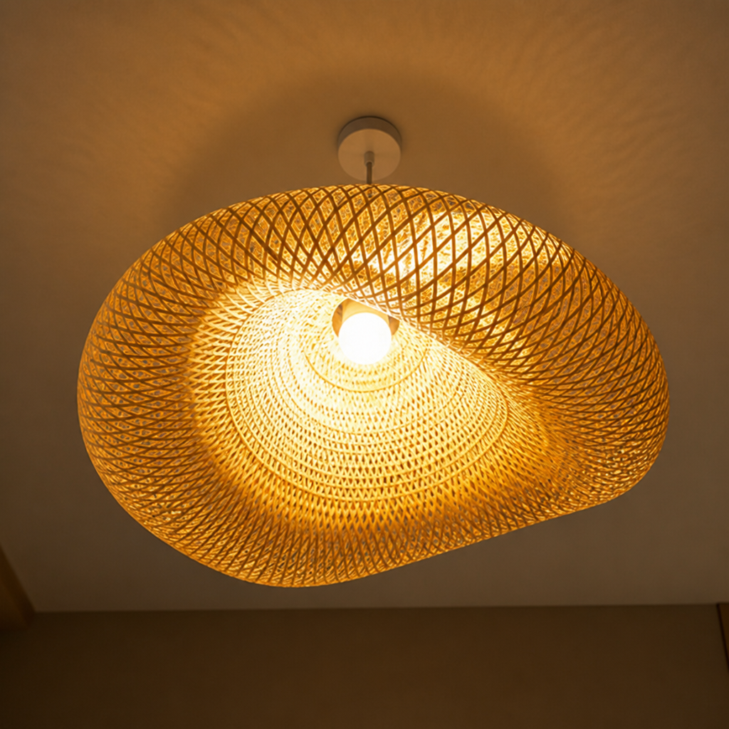 Vintage Bamboo Handwoven Pendant Light-2 - Image 8