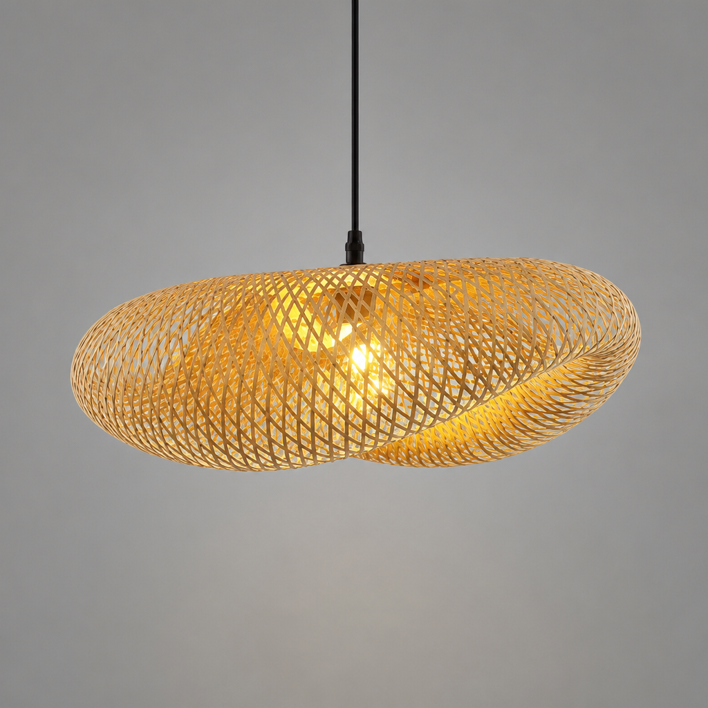 Vintage Bamboo Handwoven Pendant Light-2 - Image 9